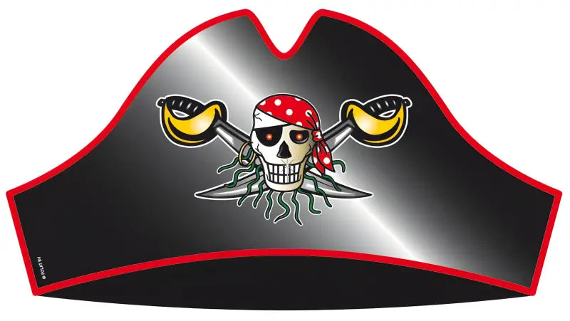 Red Pirate piratskylt - 8 stycken - Hattar/Huvudbonader