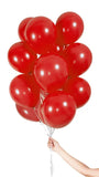 Röda ballonger med band 23 cm - 30 stycken - Ballong