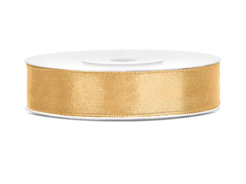 Satin ribbon light honey 12mm/25m