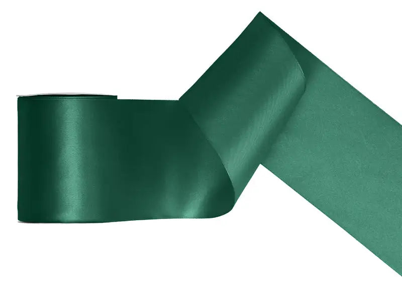 Satin Ribbon bottle green 100mm/25m