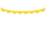 Scalloped fransgarland gul