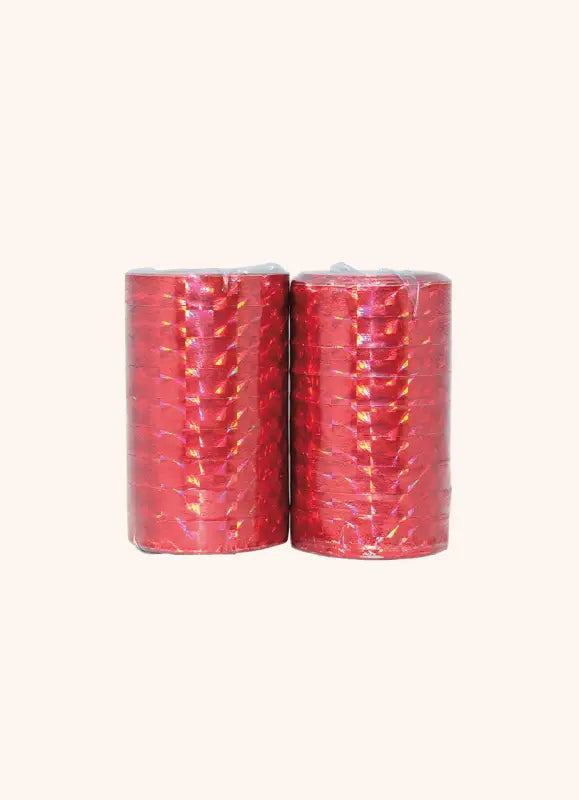 Serpentiner Holografisk Röd 2-Pack - Serpentiner