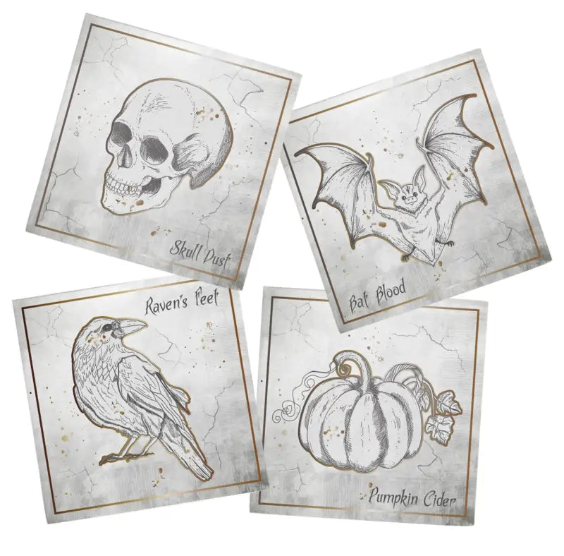 Servetter - creepy curiosities - 33 x33 cm - 20 st