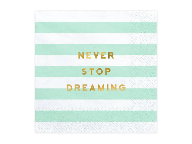 Servetter Yummy - Never stop dreaming mint