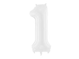 Sifferballong ’1’’ 86 cm vit
