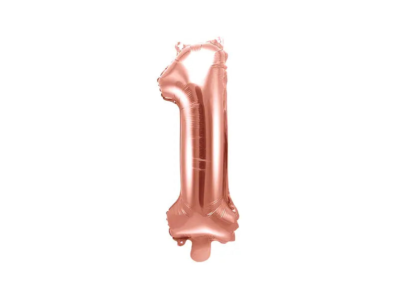 Sifferballong ’1’’ 35 cm roséguld