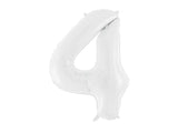 Sifferballong ’4’’ 86 cm vit
