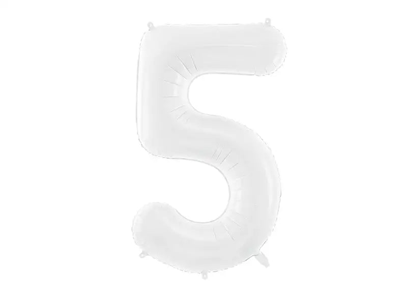 Sifferballong ’5’’ 86 cm vit