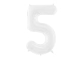 Sifferballong ’5’’ 86 cm vit
