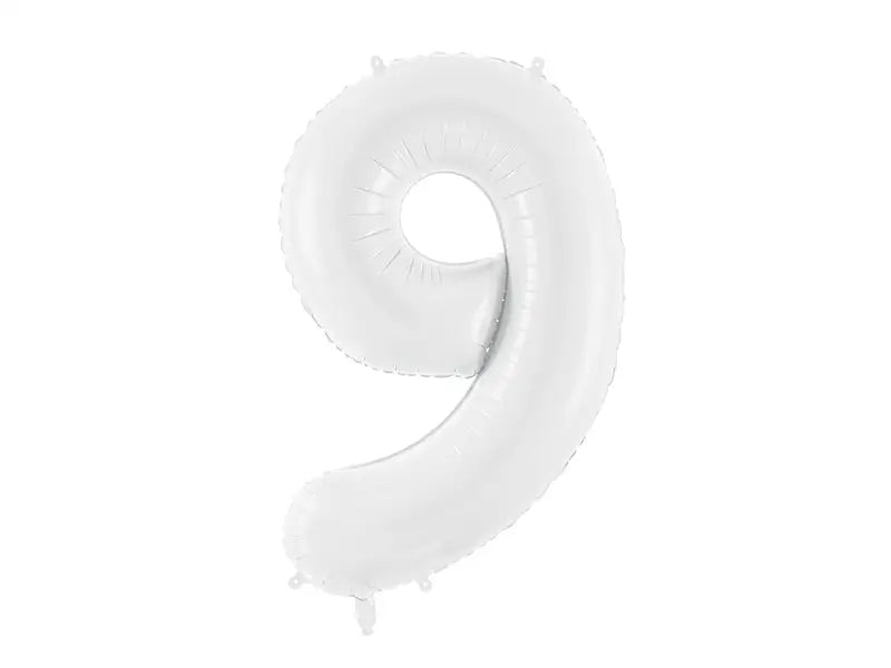 Sifferballong ’9’’ 86 cm vit