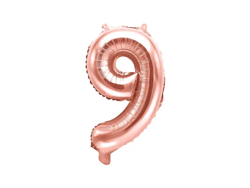 Sifferballong ’9’’ 35 cm roséguld