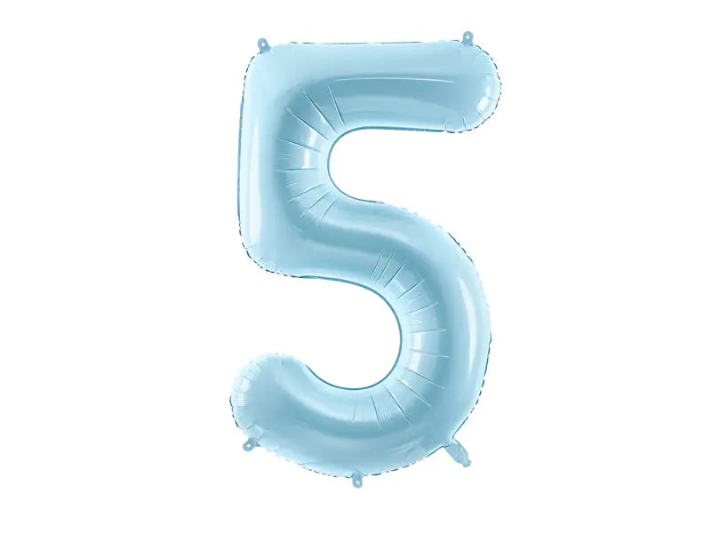 Sifferballong Ljusblå ’’5’’