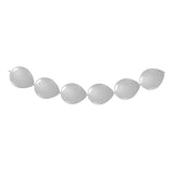 Silver Metallic Balloon Garland - Button Balloons - 3 meter - Latexballonger