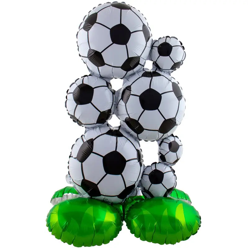Stående folieballong - fotbollar - 53 x 77 cm