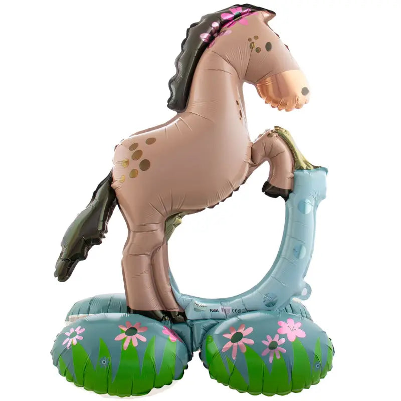 Stående folieballong - häst - 53 x 74 cm