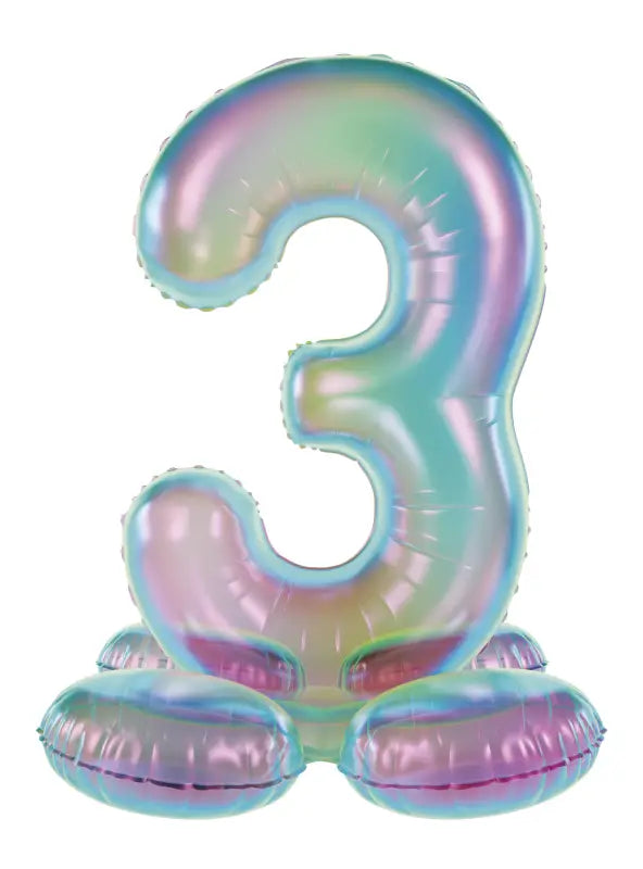 Stående folieballong - iriserande - figur 3 - 72 cm