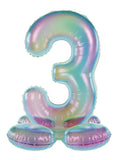 Stående folieballong - iriserande - figur 3 - 72 cm