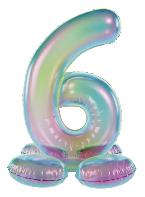 Stående folieballong - iriserande - figur 6 - 72 cm