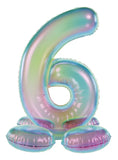 Stående folieballong - iriserande - figur 6 - 72 cm
