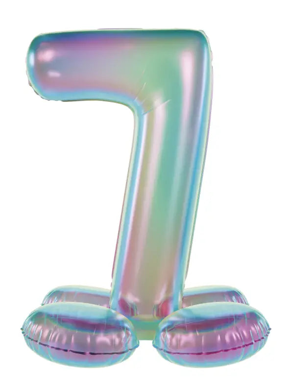 Stående folieballong - iriserande - figur 7 - 72 cm
