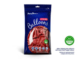 Starka ballonger 23 cm metallisk vallmoröd 100-pack