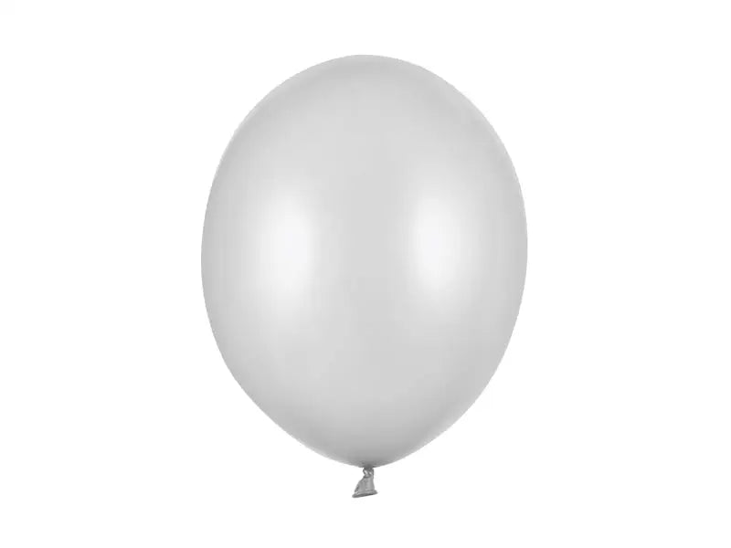 Starka Ballonger 30 cm Metallisk Silver Snö 50-pack