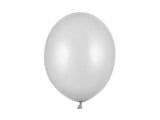 Starka Ballonger 30 cm Metallisk Silver Snö 50-pack