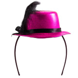 Tiara med metallisk magenta hatt - Tiara