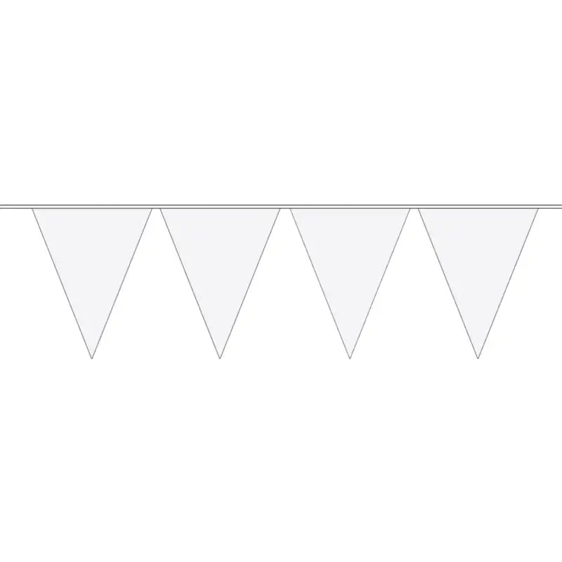 White bunting garland xl - 10 m