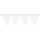 White bunting garland xl - 10 m