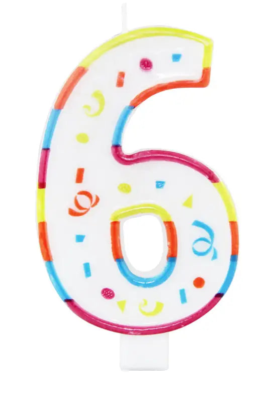 XL-ljus med hållare för olika år perfekt för födelsedagsfirande - 6 år - Ljus