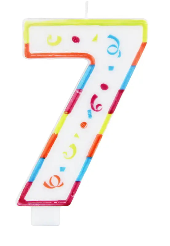 XL-ljus med hållare för olika år perfekt för födelsedagsfirande - 7 år - Ljus