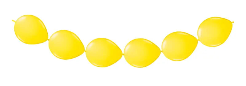 Yellow Balloon Garland - Button Balloons - 3 meter - Latexballonger